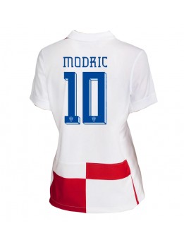 Billige Kroatia Luka Modric #10 Hjemmedrakt Dame EM 2024 Kortermet